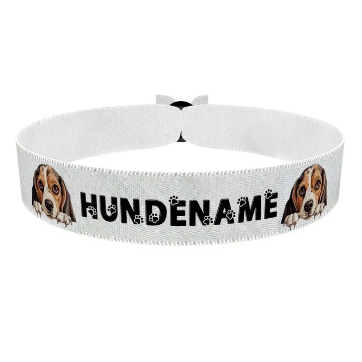 Zum Produkt Beagle Stoffarmband anpassbar mit Name