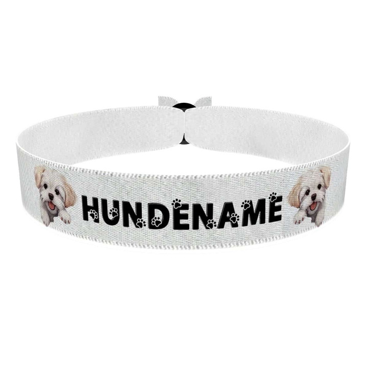 Zum Produkt Malteser Stoffarmband anpassbar mit Name