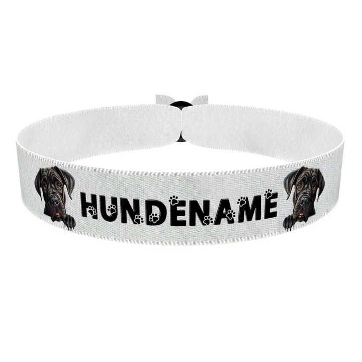 Zum Produkt Cane Corso Stoffarmband anpassbar mit Name