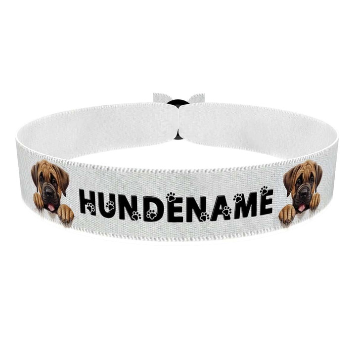 Zum Produkt Deutsche Dogge Stoffarmband anpassbar mit Name