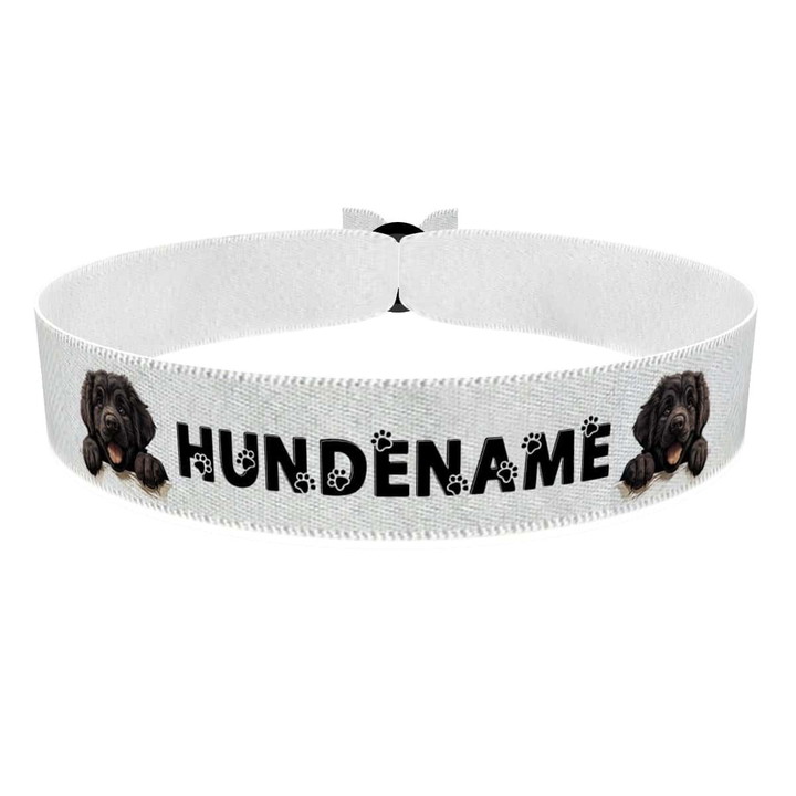 Zum Produkt Neufundländer Stoffarmband anpassbar mit Name