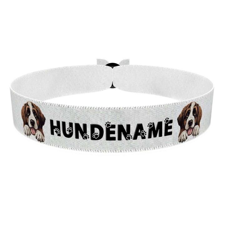 Zum Produkt Bernhardiner Stoffarmband anpassbar mit Name