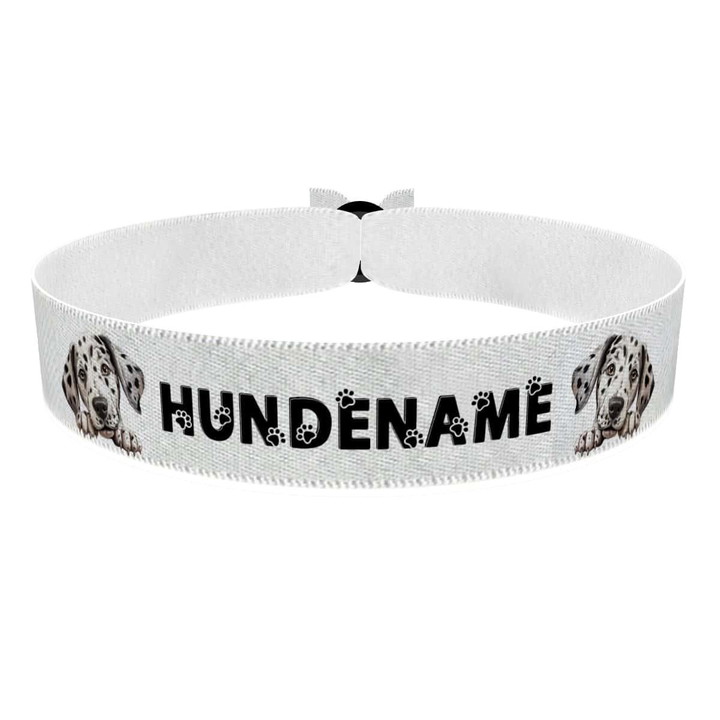 Zum Produkt Dalmatiner Stoffarmband anpassbar mit Name