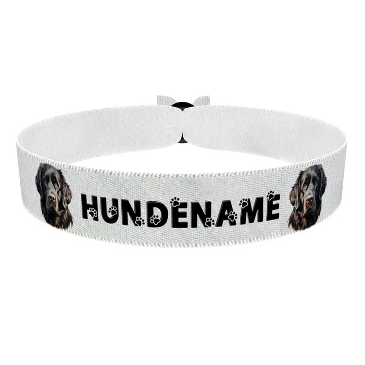 Zum Produkt Labrador schwarz Stoffarmband anpassbar mit Name