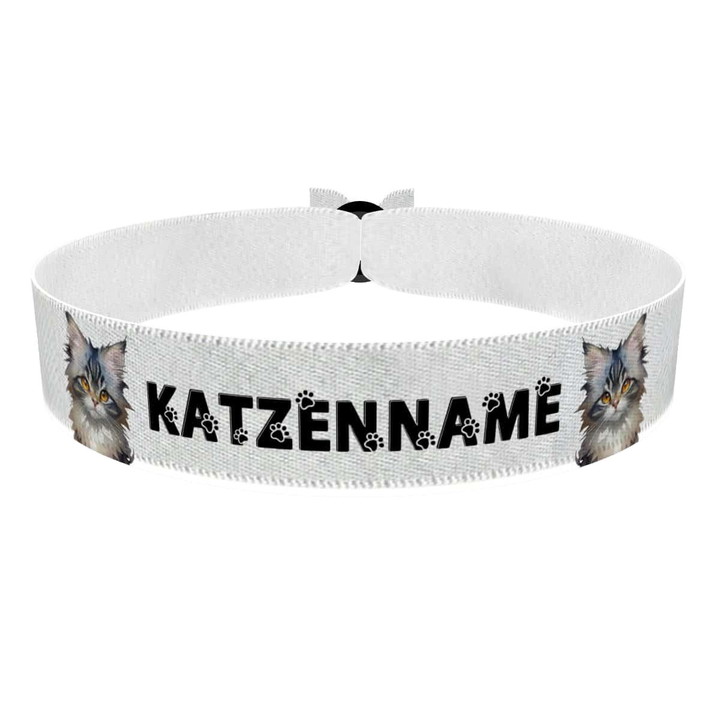 Zum Produkt Maincoon Stoffarmband anpassbar mit Name