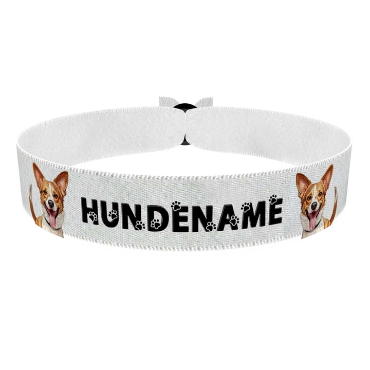 Zum Produkt Portuguese Podengo Stoffarmband anpassbar mit Name
