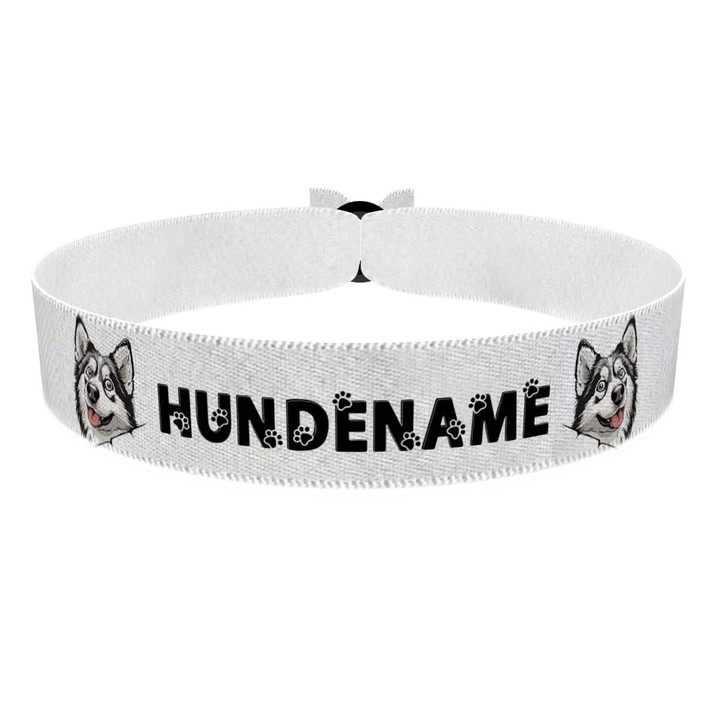 Zum Produkt Huskey Stoffarmband anpassbar mit Name