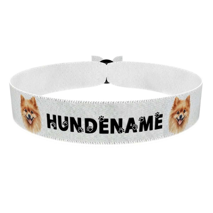 Zum Produkt Pomeranian Stoffarmband anpassbar mit Name