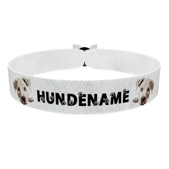 Zum Produkt Dogo Argentino Stoffarmband anpassbar mit Name