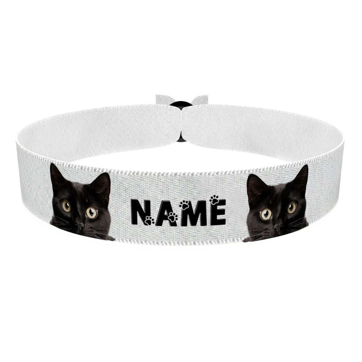 Zum Produkt Bombay-Katze Stoffarmband anpassbar mit Name