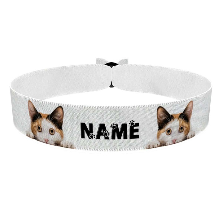 Zum Produkt Japanische Bobtail-Katze Stoffarmband anpassbar mit Name