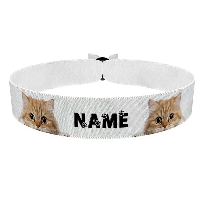Zum Produkt Perserkatze Stoffarmband anpassbar mit Name