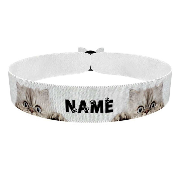 Zum Produkt Perserkatze II Stoffarmband anpassbar mit Name
