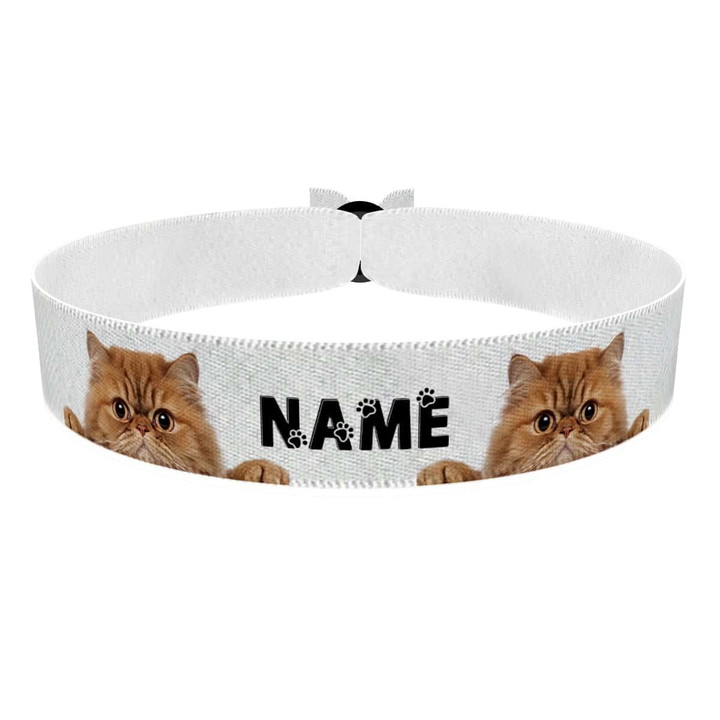 Zum Produkt Perserkatze III Stoffarmband anpassbar mit Name