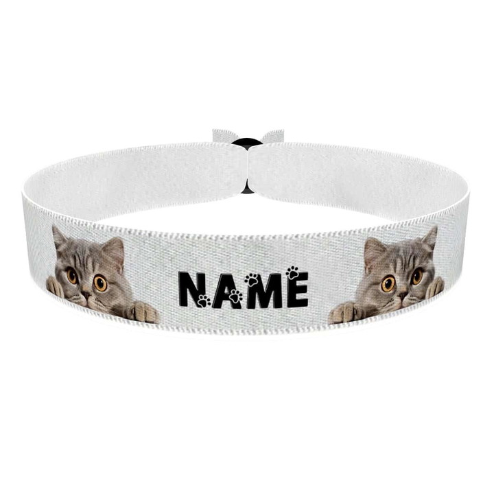Zum Produkt Schottische Faltohrkatze Stoffarmband anpassbar mit Name
