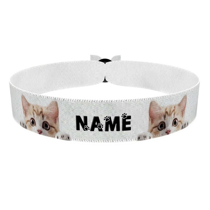 Zum Produkt Munchkin-Katze Stoffarmband anpassbar mit Name