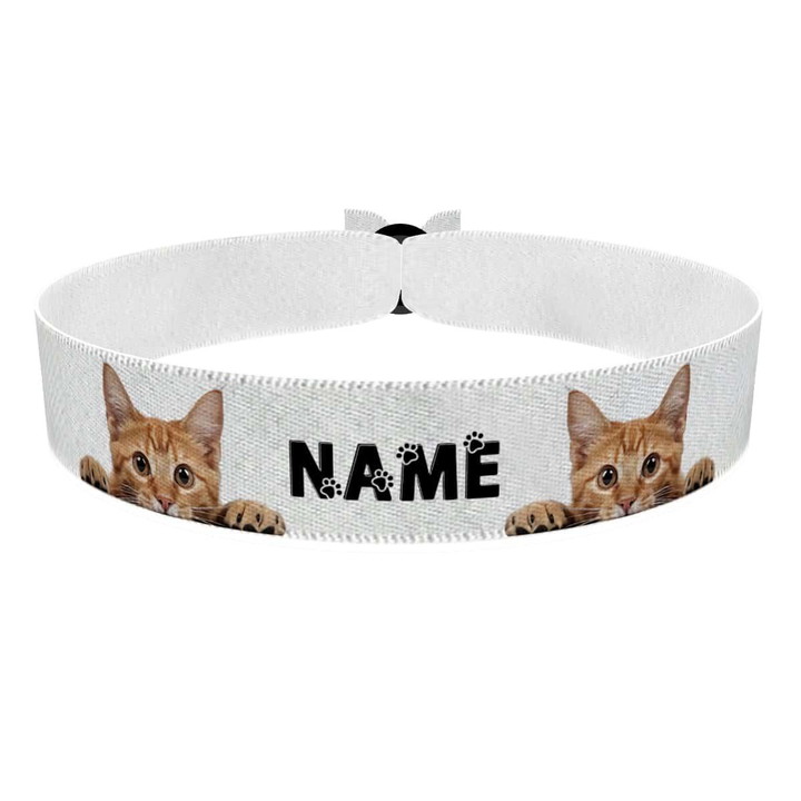 Zum Produkt Manx-Katze Stoffarmband anpassbar mit Name