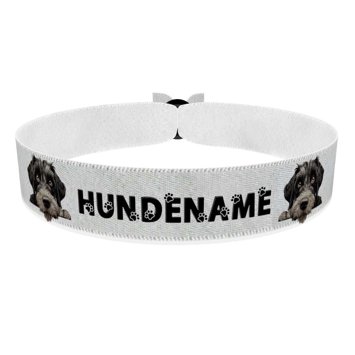 Zum Produkt Riesenschnauzer Stoffarmband anpassbar mit Name