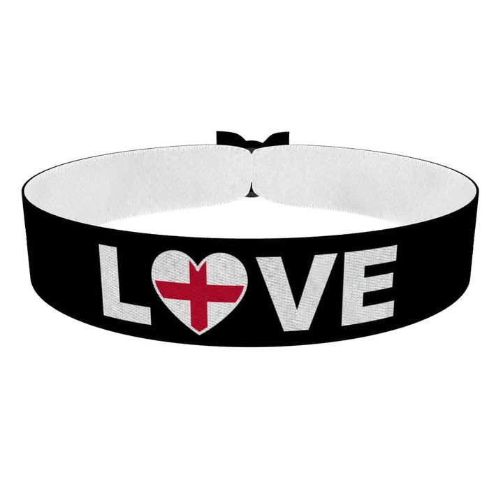 Zum Produkt Love England Stoffarmband schwarz