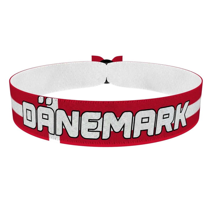 Zum Produkt Dänemark Flagge Stoffarmband