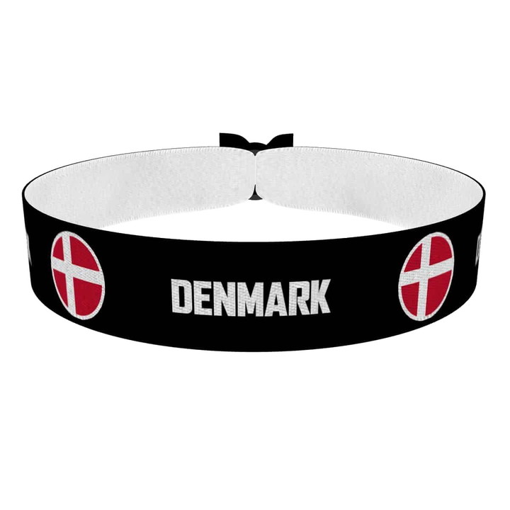 Zum Produkt Denmark runde Flaggen Stoffarmband
