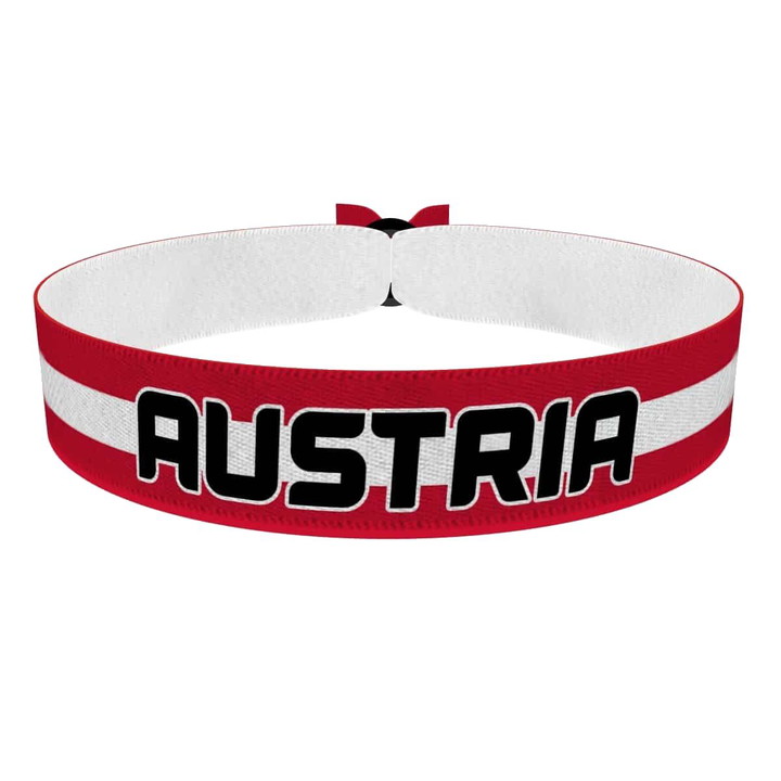 Zum Produkt Austria Flagge Stoffarmband