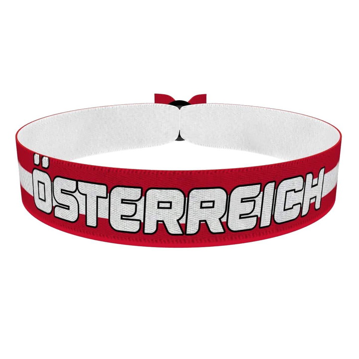 Zum Produkt Österreich Flagge Stoffarmband