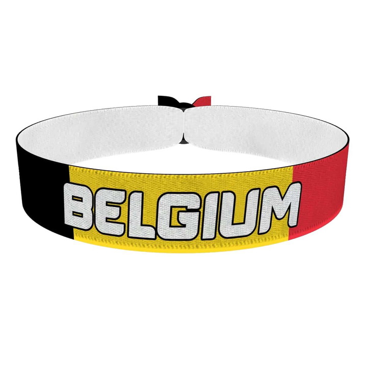 Zum Produkt Belgium Flagge Stoffarmband