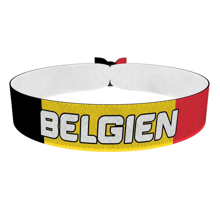 Zum Produkt Belgien Flagge Stoffarmband