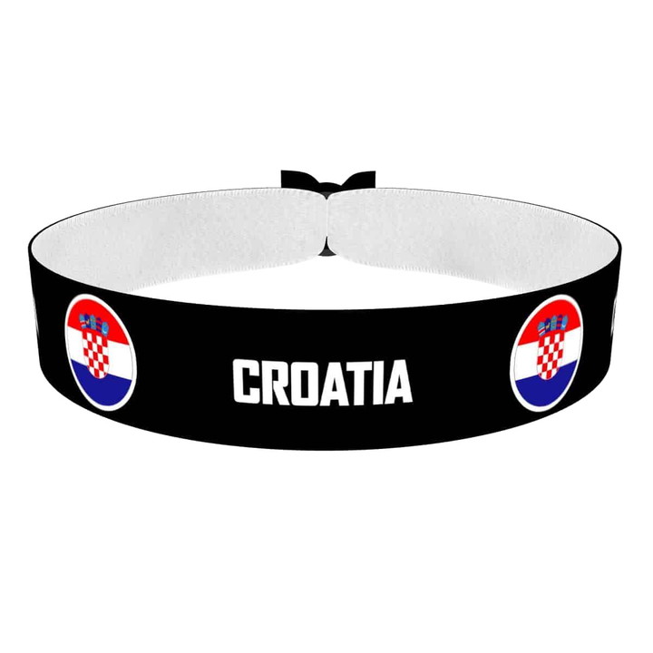 Zum Produkt Croatia runde Flaggen Stoffarmband