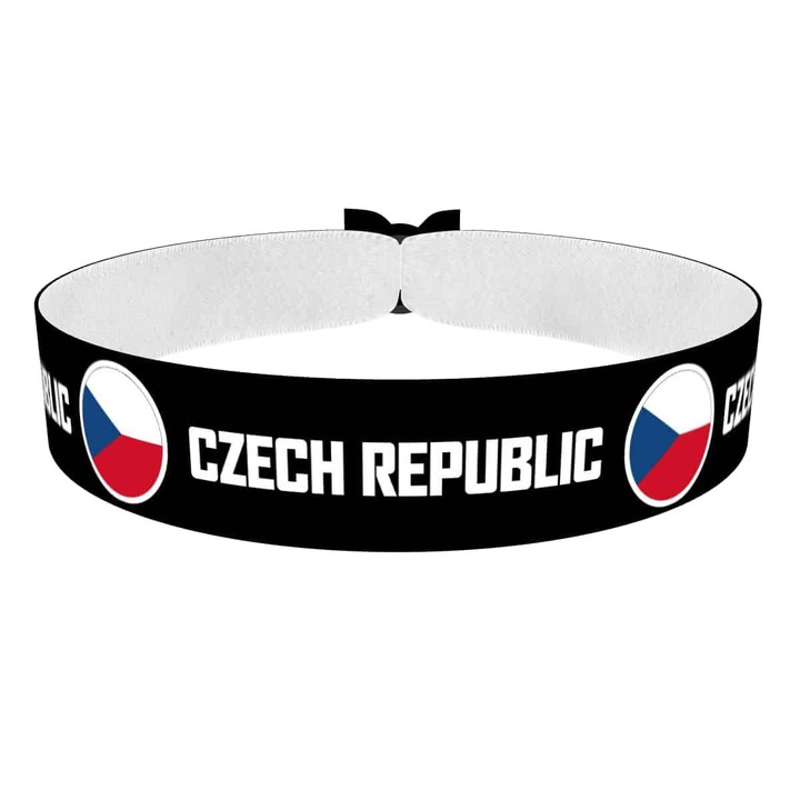 Zum Produkt Czech Republic runde Flaggen Stoffarmband