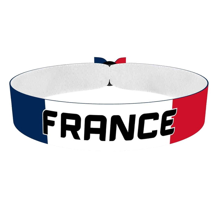 Zum Produkt France Flagge Stoffarmband