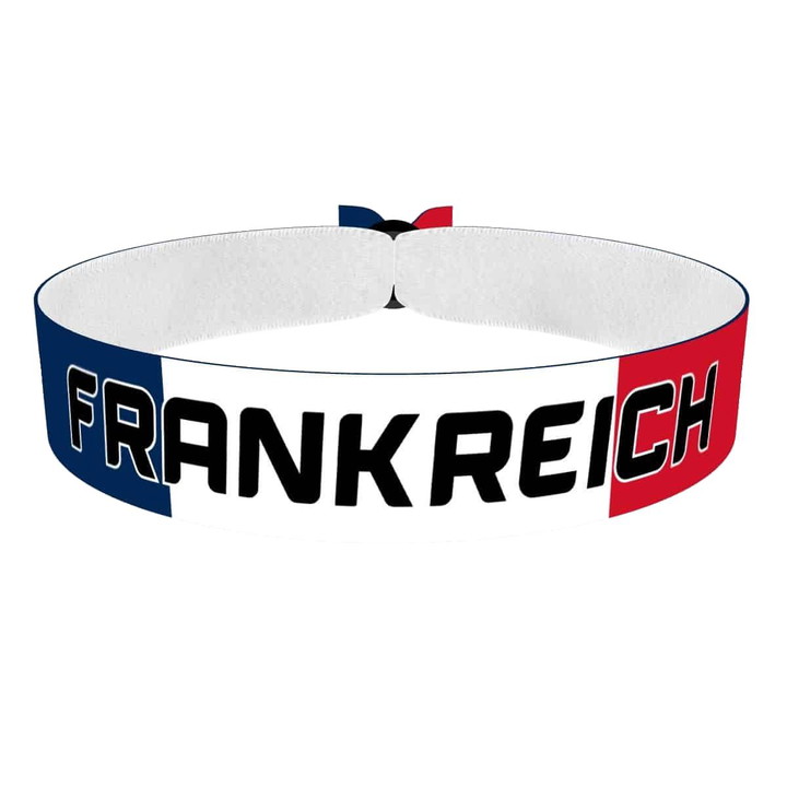 Zum Produkt Frankreich Flagge Stoffarmband