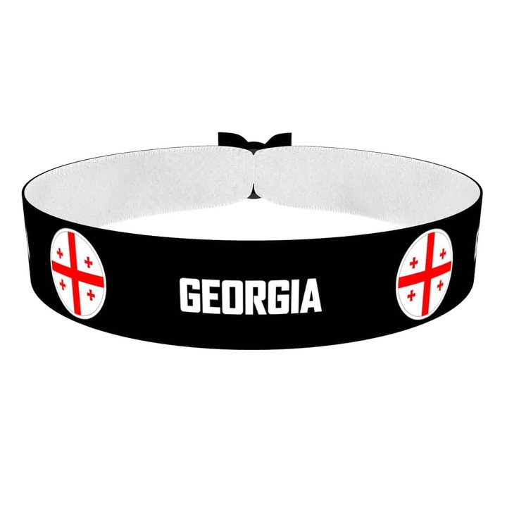 Zum Produkt Georgia runde Flaggen Stoffarmband