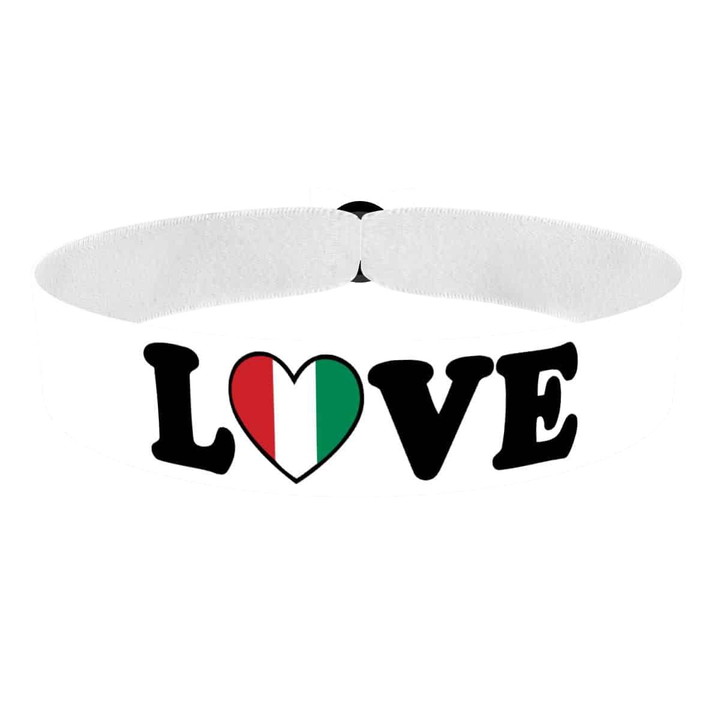 Zum Produkt Love Ungarn Stoffarmband weiß