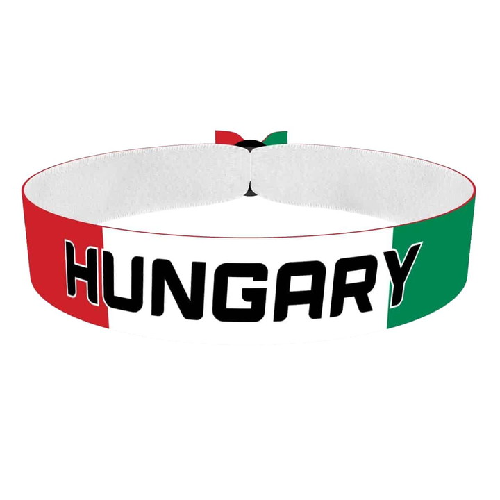 Zum Produkt Hungary Flagge Stoffarmband