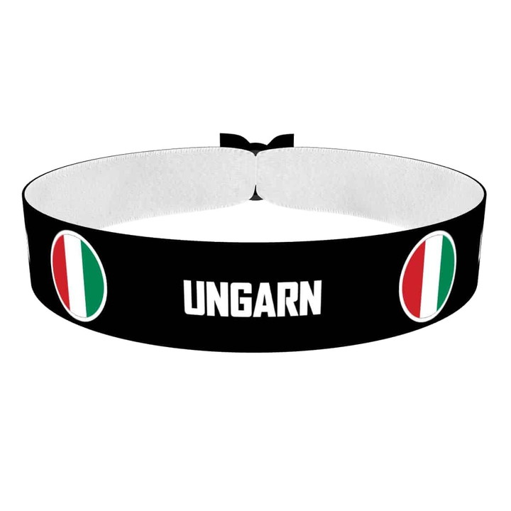 Zum Produkt Ungarn runde Flaggen Stoffarmband