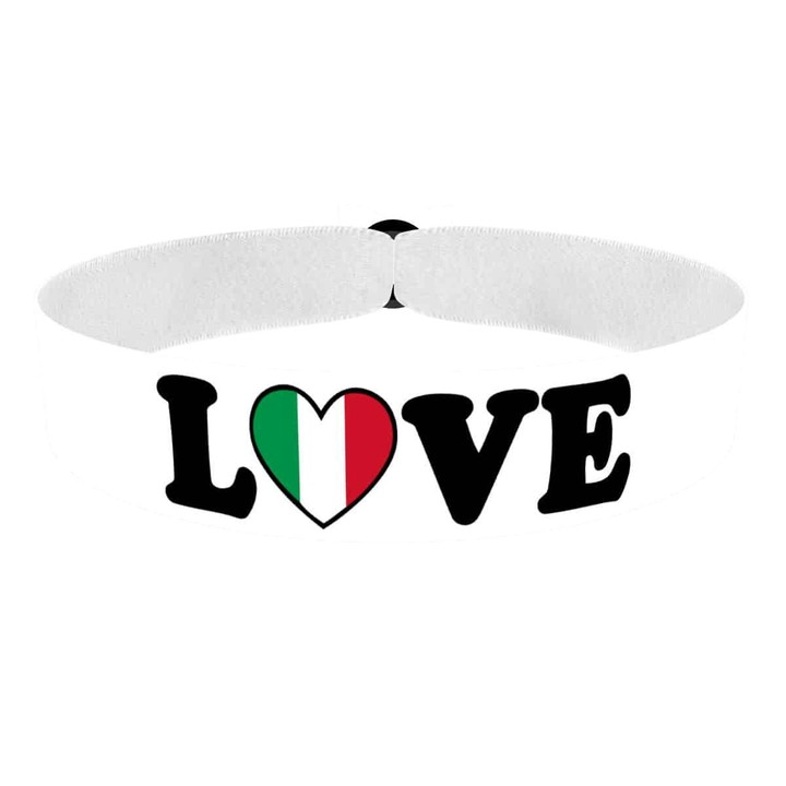 Zum Produkt Love Italien Stoffarmband weiß