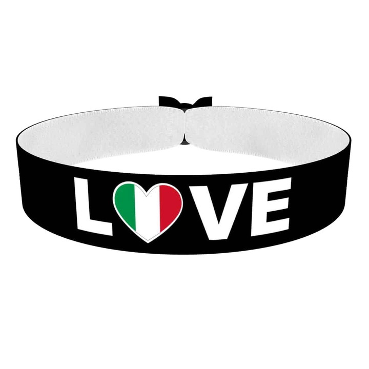 Zum Produkt Love Italien Stoffarmband schwarz