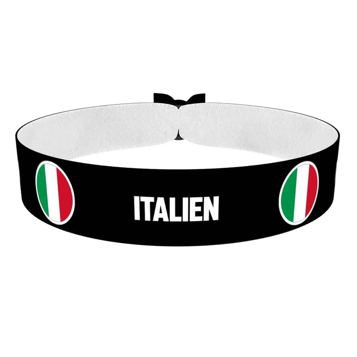 Zum Produkt Italien runde Flaggen Stoffarmband