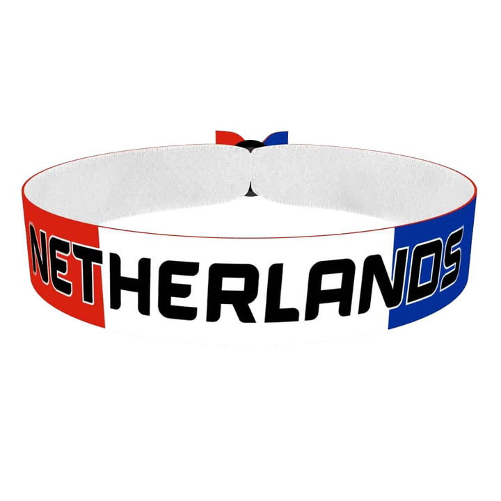 Zum Produkt Netherlands Flagge Stoffarmband