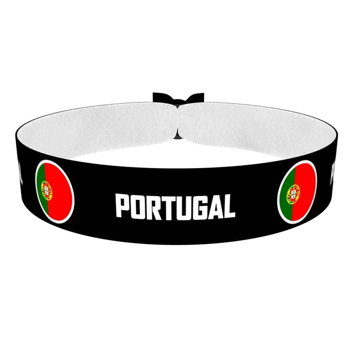 Zum Produkt Portugal runde Flaggen Stoffarmband