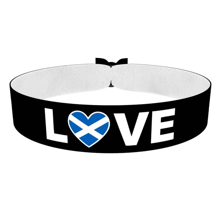 Zum Produkt Love Schottland Stoffarmband schwarz