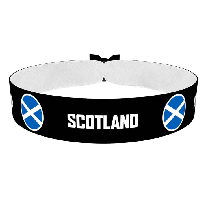 Zum Produkt Scotland runde Flaggen Stoffarmband