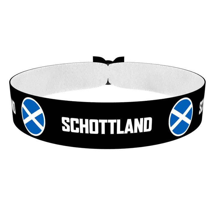 Zum Produkt Schottland runde Flaggen Stoffarmband