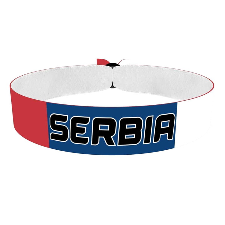 Zum Produkt Serbia Flagge Stoffarmband