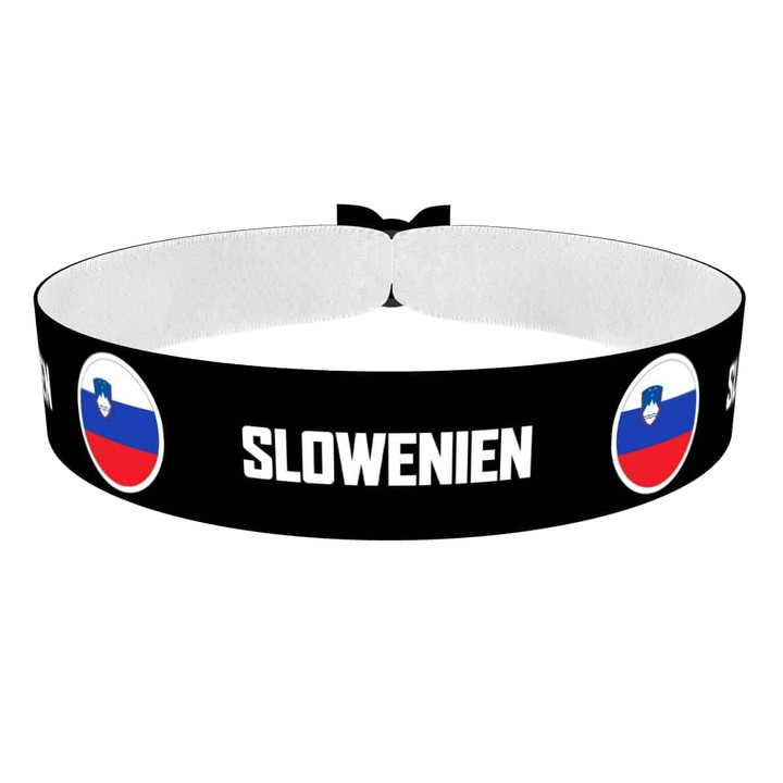 Zum Produkt Slowenien runde Flaggen Stoffarmband