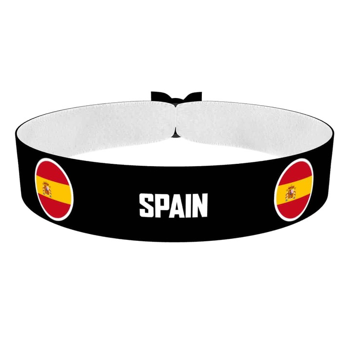 Zum Produkt Spain runde Flaggen Stoffarmband