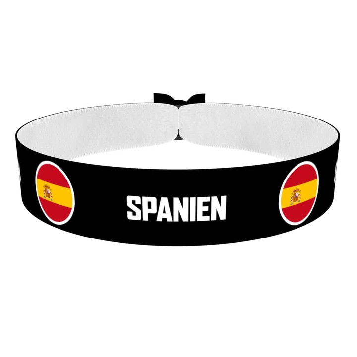 Zum Produkt Spanien runde Flaggen Stoffarmband