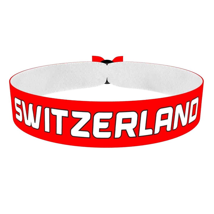 Zum Produkt Switzerland Flagge Stoffarmband
